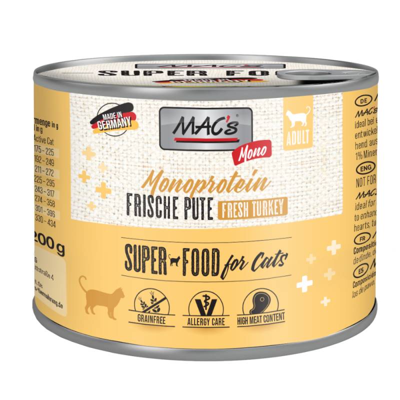 MAC´s Cat Mono Sensitive 6 x 200 g - Pferd von MAC's