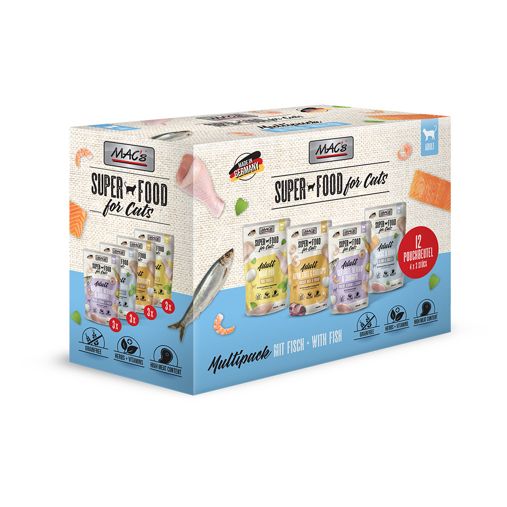 MAC´s Cat Multipack 12 x 100 g - mit Fisch MAC´s Cat Multipack 12 x 100 g - mit Fisch von MAC's