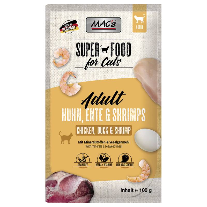MAC´s Cat Pouch 12 x 100 g - Huhn, Ente & Shrimps MAC´s Cat Pouch 12 x 100 g - Huhn, Ente & Shrimps von MAC's