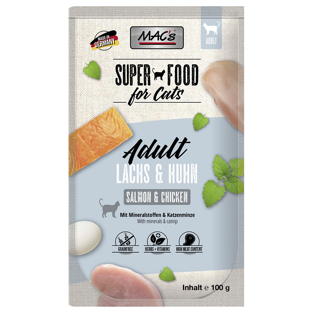 MAC´s Cat Pouch 12 x 100 g - Lachs & Hühnchen von MAC's