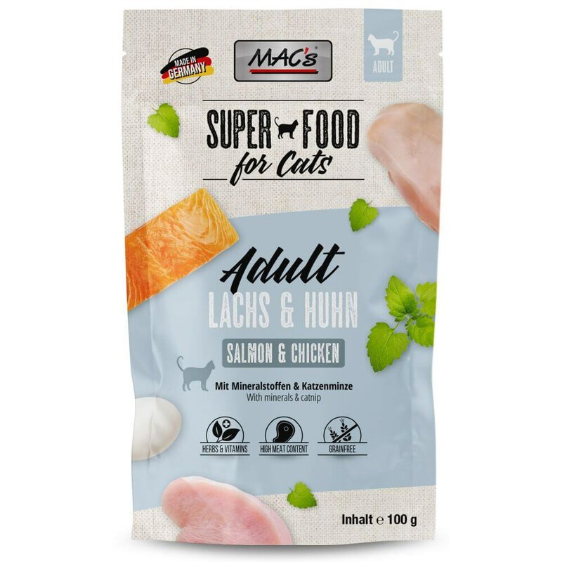 MAC's Cat Pouchpack Lachs & Huhn 100 g (12,70 € pro 1 kg) von MAC's