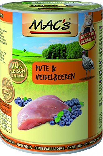 MAC's Cat Pute & Heidelbeeren (getreidefrei) 6 x 400 g von MAC's