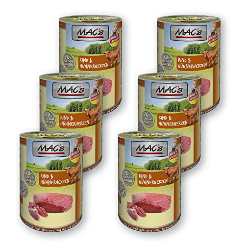 MAC''s Cat Rind + Hühnerherzen 400g Katzenfutter, Feuchtfutter Größe 6 x 400g MAC''s Cat Rind + Hühnerherzen 400g Katzenfutter, Feuchtfutter Größe 6 x 400g von MAC's
