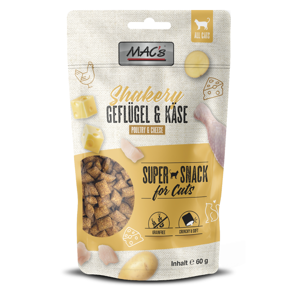 MAC's Cat Shakery Snack - Huhn & Käse (60 g) von MAC's