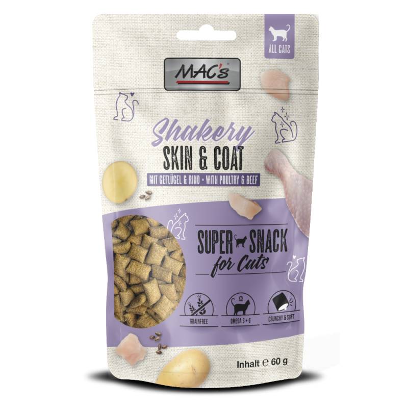 MAC's Cat Shakery Snack - Skin & Coat mit Huhn & Rind (60 g) von MAC's