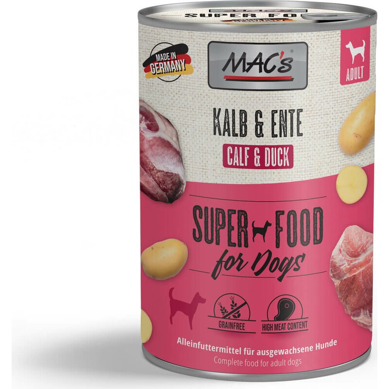 MAC's Dog Kalb & Ente - 400 g (5,23 € pro 1 kg) von MAC's
