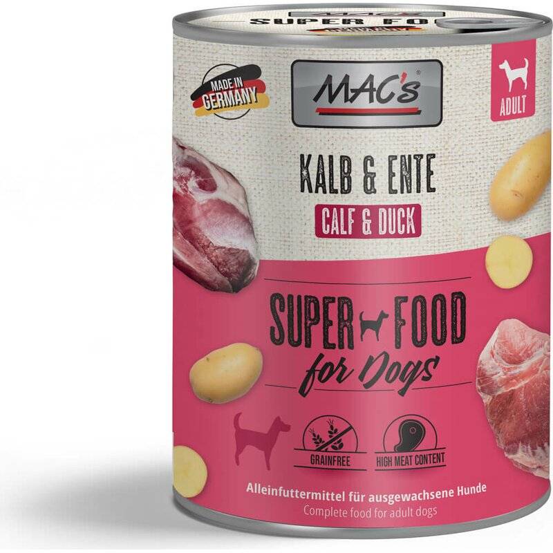 MAC's Dog Kalb & Ente - 800 g (4,36 € pro 1 kg) von MAC's