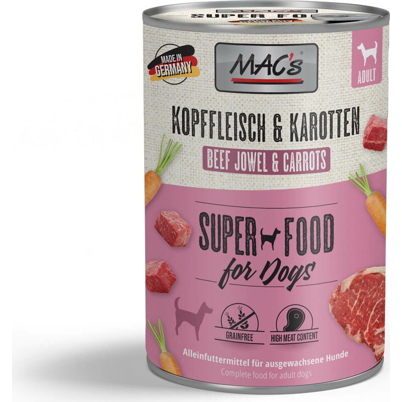 MAC's Dog Kopffleisch & Karotten - 400 g (4,97 € pro 1 kg) von MAC's