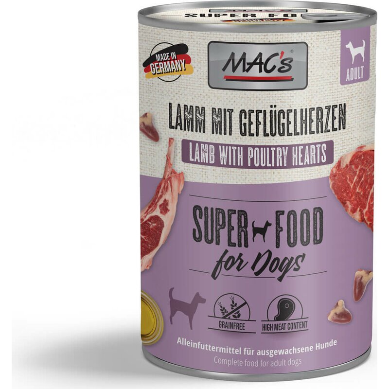 MAC's Dog Lamm & Gefl�gelherzen - 400 g (5,23 € pro 1 kg) von MAC's