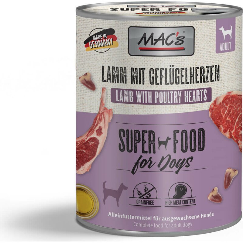 MAC's Dog Lamm & Gefl�gelherzen - 800 g (4,36 € pro 1 kg) von MAC's