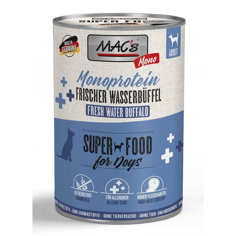 MAC's Dog Mono Wasserbüffel 400 g (6,48 € pro 1 kg) von MAC's