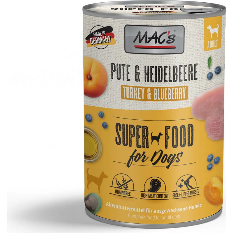 MAC's Dog Pute & Heidelbeere - 400 g (5,73 € pro 1 kg) von MAC's