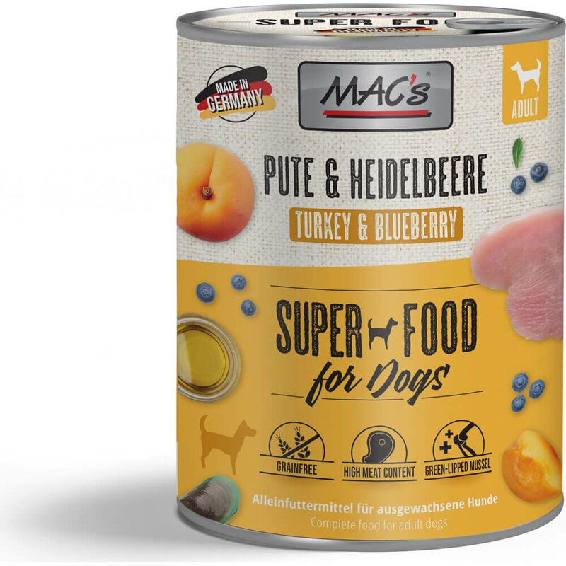 MAC's Dog Pute & Heidelbeere - 800 g (4,36 € pro 1 kg) von MAC's