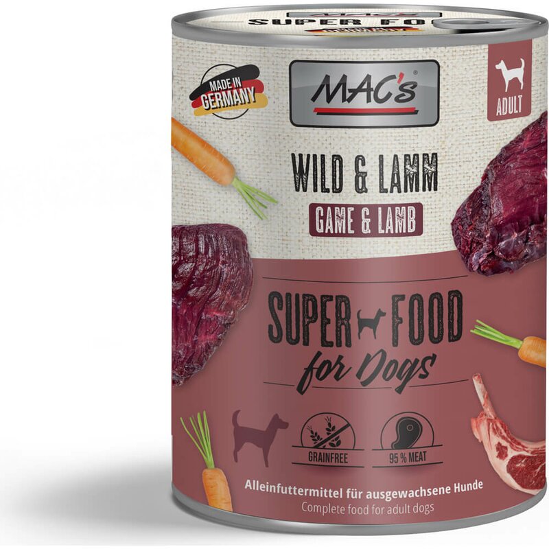 MAC's Dog Wild & Lamm - 800 g (4,49 € pro 1 kg) von MAC's