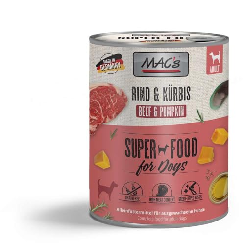 MAC's Dog mit Rind & Kürbis (getreidefrei) 6 x 800 g von MAC's