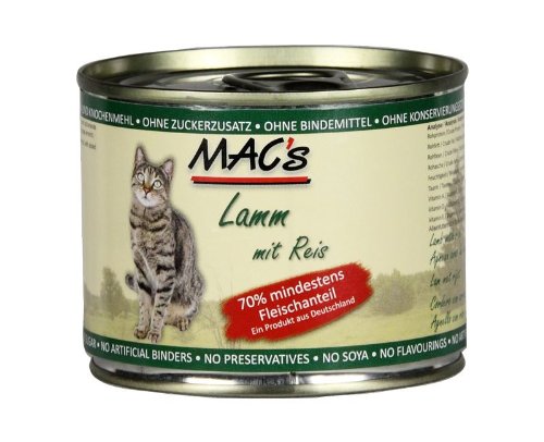 MAC's Katzenfutter Lamm & Naturreis 12 X 200 g MAC's Katzenfutter Lamm & Naturreis 12 X 200 g von MAC's
