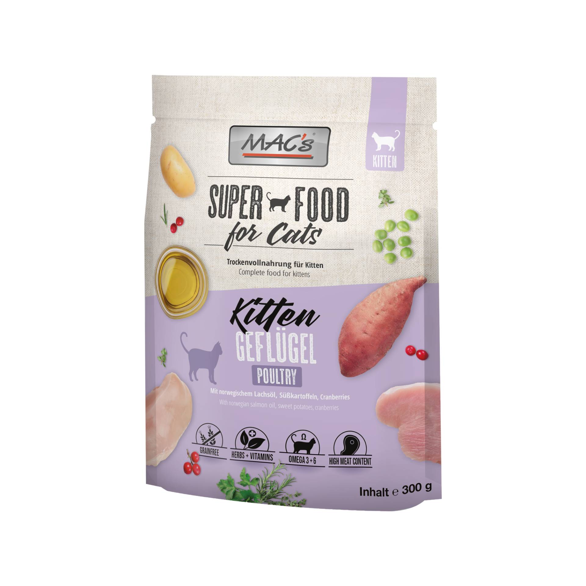 MAC's Kitten Katzenfutter - Geflügel - 300 g von MAC's