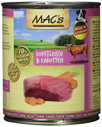 Mac's Kopffleisch & Karotten, 6er Pack (6 x 800 g) von MAC's