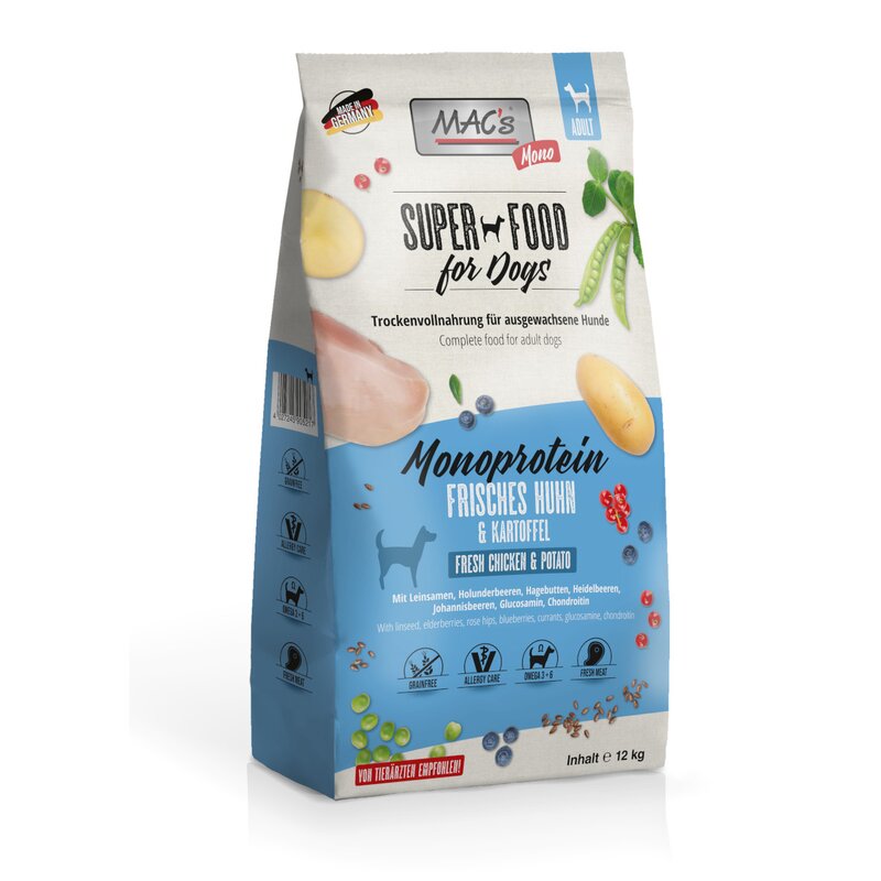 MAC's Mono Huhn Hundefutter - 12 kg (Verpackung beschädigt) von MAC's