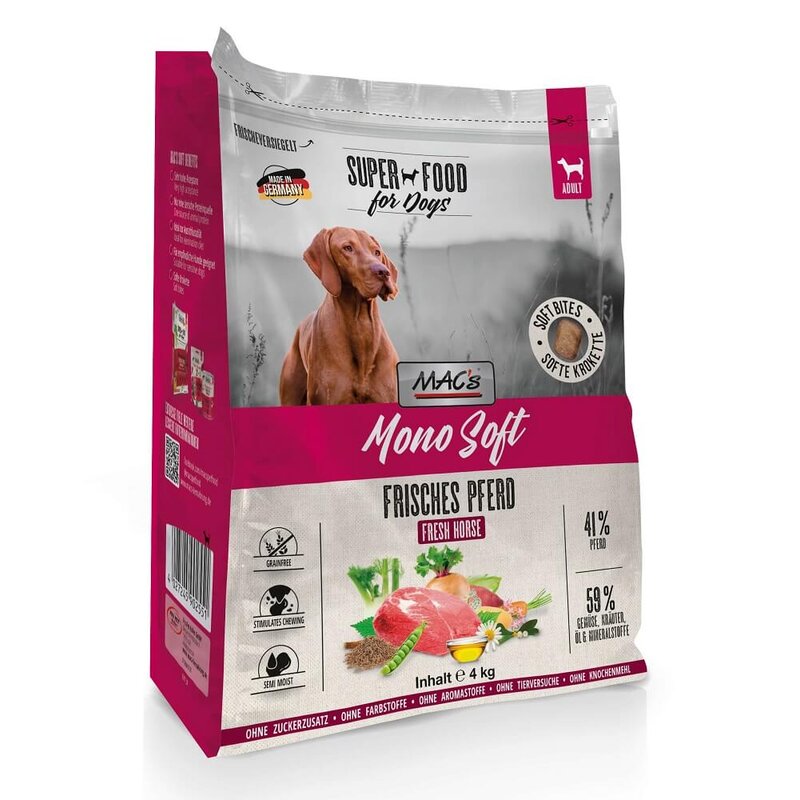 MAC's Mono Soft frisches Pferd 4 kg (Verpackung beschädigt) (5,49 € pro 1 kg) von MAC's