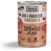 MAC's Nassfutter Katze Adult Rind & Hühnerherzen 6x400 g von MAC's