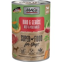 MAC's Nassfutter für Hunde 6 x 400 g - Rind & Gemüse von MAC's