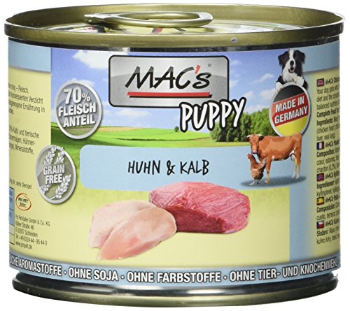 Mac's Puppy Huhn & Kalb, 6er Pack (6 x 200 g) von MAC's