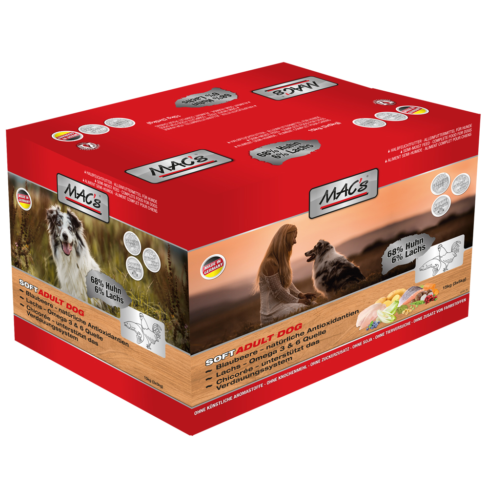 MAC's Soft Getreidefrei Huhn & Lachs - 3 x 5 kg MAC's Soft Getreidefrei Huhn & Lachs - 3 x 5 kg von MAC's