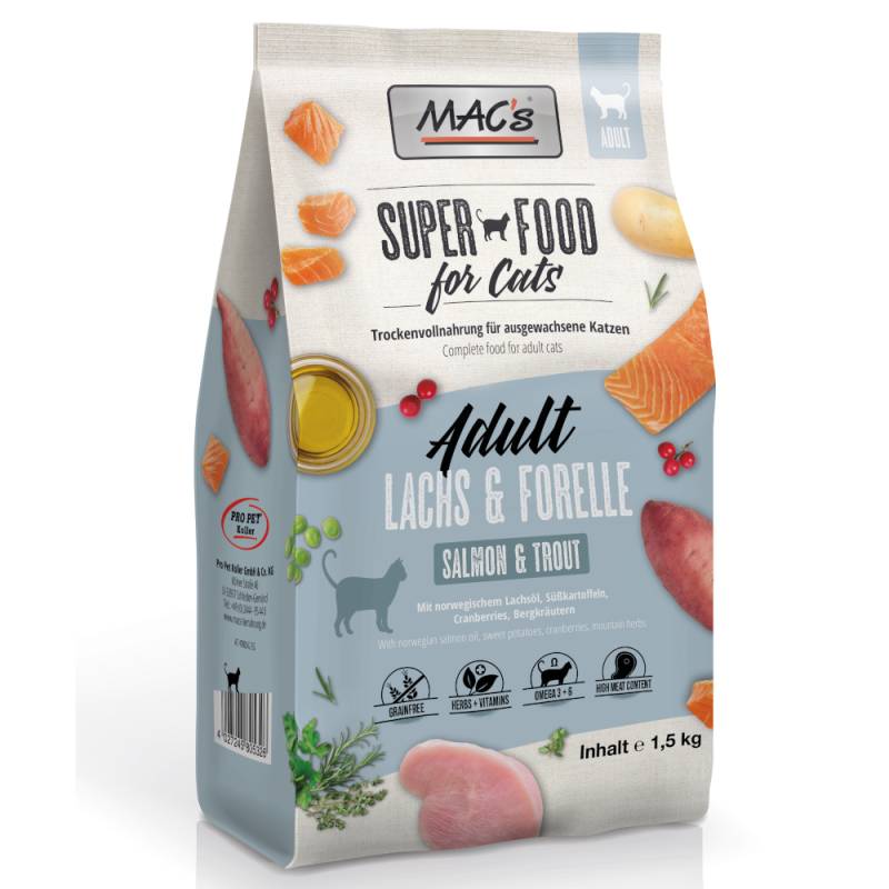 MAC's Superfood for Cats Adult Lachs & Forelle - 1,5 kg von MAC's