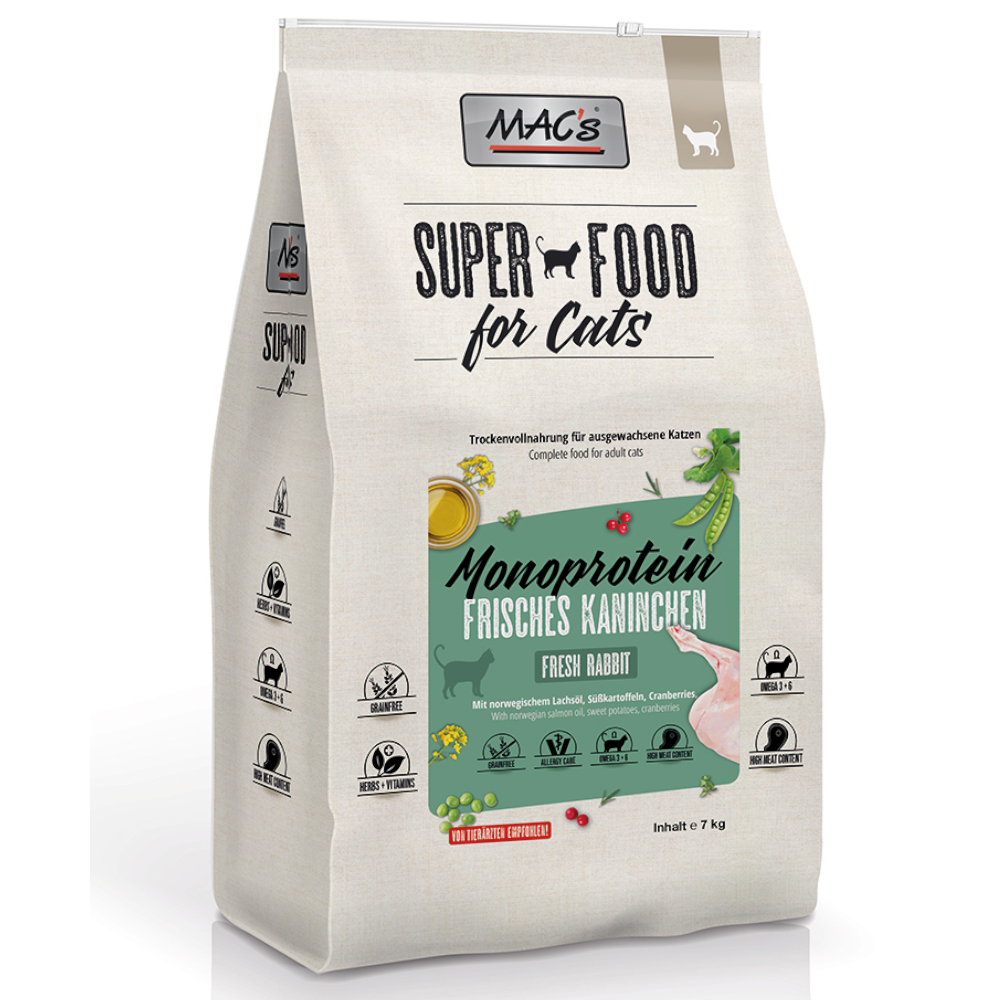 MAC's Superfood for Cats Adult Monoprotein Kaninchen - Sparpaket 2 x 7 kg MAC's Superfood for Cats Adult Monoprotein Kaninchen - Sparpaket 2 x 7 kg von MAC's