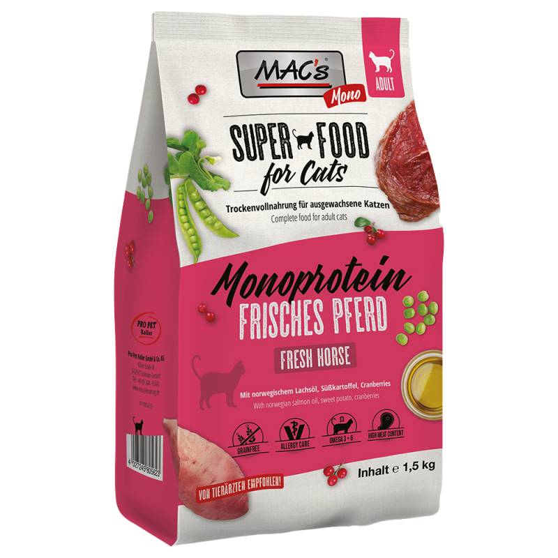 MAC's Superfood for Cats Adult Monoprotein Pferd - 1,5 kg von MAC's