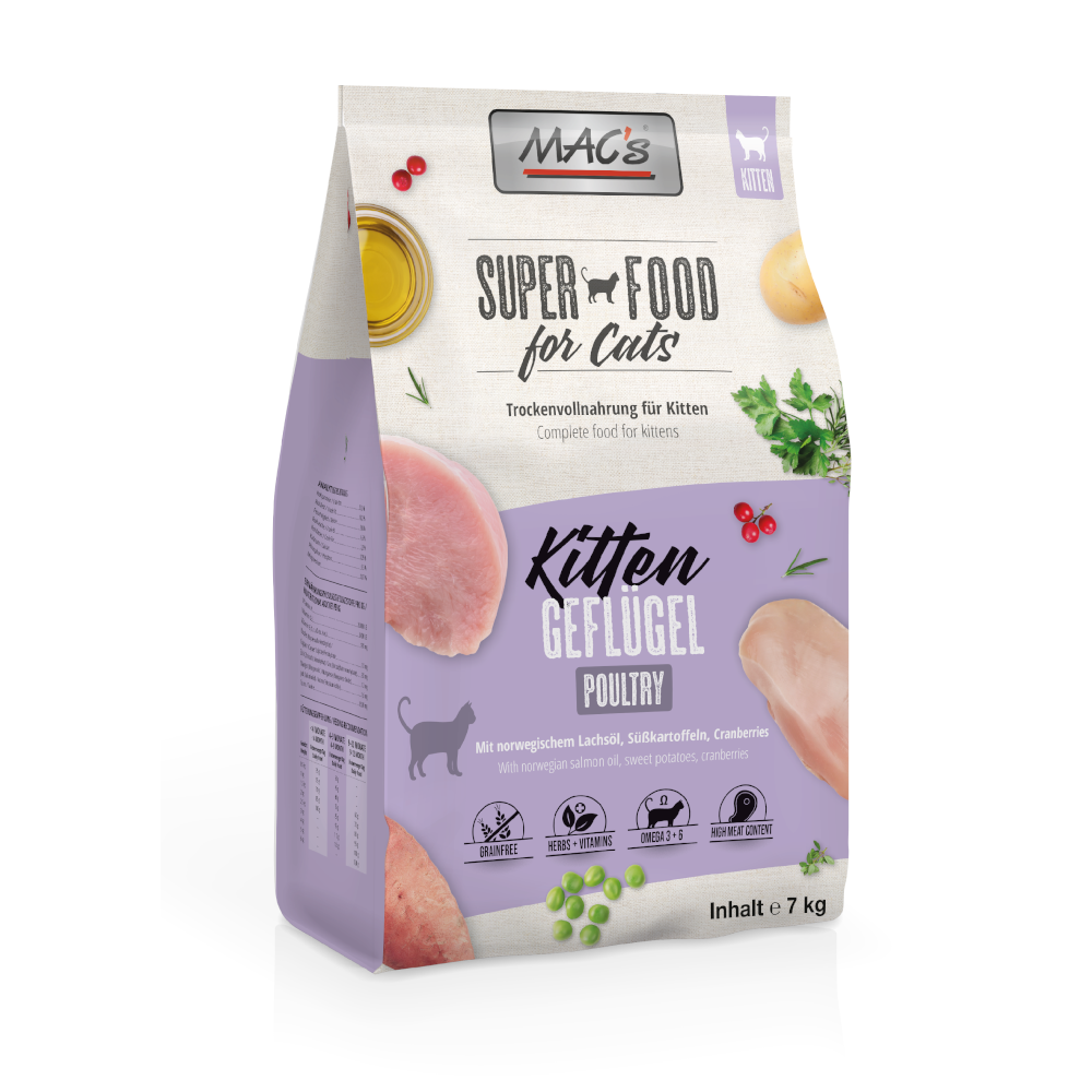 MAC's Superfood for Cats Kitten - Sparpaket 2 x 7 kg MAC's Superfood for Cats Kitten - Sparpaket 2 x 7 kg von MAC's