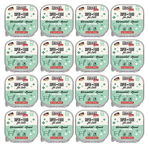 MACs Cat Vetcare Nierendiät Lachs & Huhn 100g für Katzen 16er Pack (16 x 100g) von MAC's
