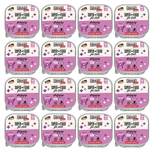 MACs Cat Vetcare Urinary Huhn 100g für Katzen 16er Pack (16 x 100g) von MAC's