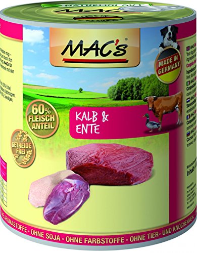 Macs Dog Kalb & Ente (6 x 800g Dose) von MAC's