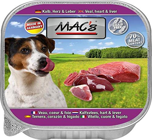 Mac's Hundefutter getreidefrei Kalb, Herz & Leber, 150 g Mac's Hundefutter getreidefrei Kalb, Herz & Leber, 150 g von MAC's