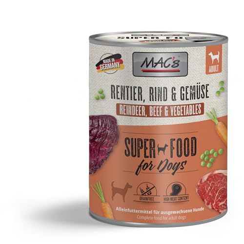 Mac's Hundefutter getreidefrei Rentier & Gemüse, 800 g von MAC's