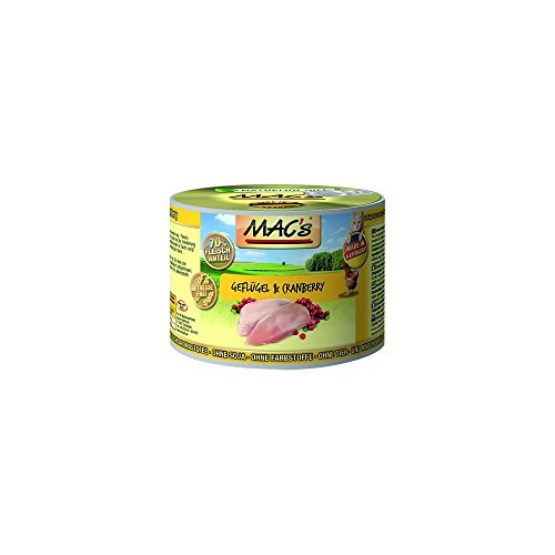 Mac's Katzenfutter getreidefrei Geflügel & Cranberry, 6 x 200 g von MAC's