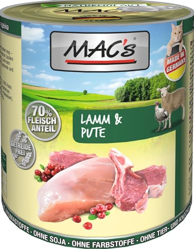 Mac's Katzenfutter getreidefrei Lamm & Pute, 800 g Mac's Katzenfutter getreidefrei Lamm & Pute, 800 g von MAC's