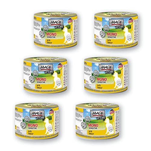 Mac's Katzenfutter getreidefrei Mono Sensitive Pute + Karotte, 6 x 200 g Mac's Katzenfutter getreidefrei Mono Sensitive Pute + Karotte, 6 x 200 g von MAC's