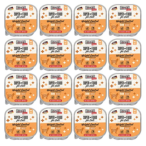 Mac's Katzenfutter getreidefrei Vetcare Huhn Weight Control, 16 x 100 g von MAC's