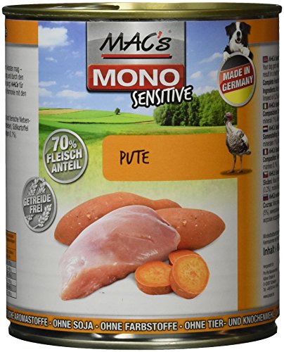 Mac's Mono Sensitive Pute, 6er Pack (6 x 800 g) von MAC's