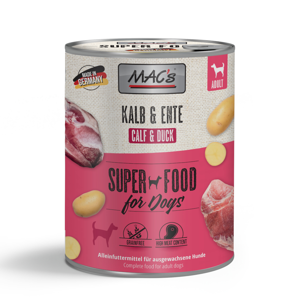 Sparpaket MAC's Adult 24 x 800 g - Kalb & Ente Sparpaket MAC's Adult 24 x 800 g - Kalb & Ente von MAC's