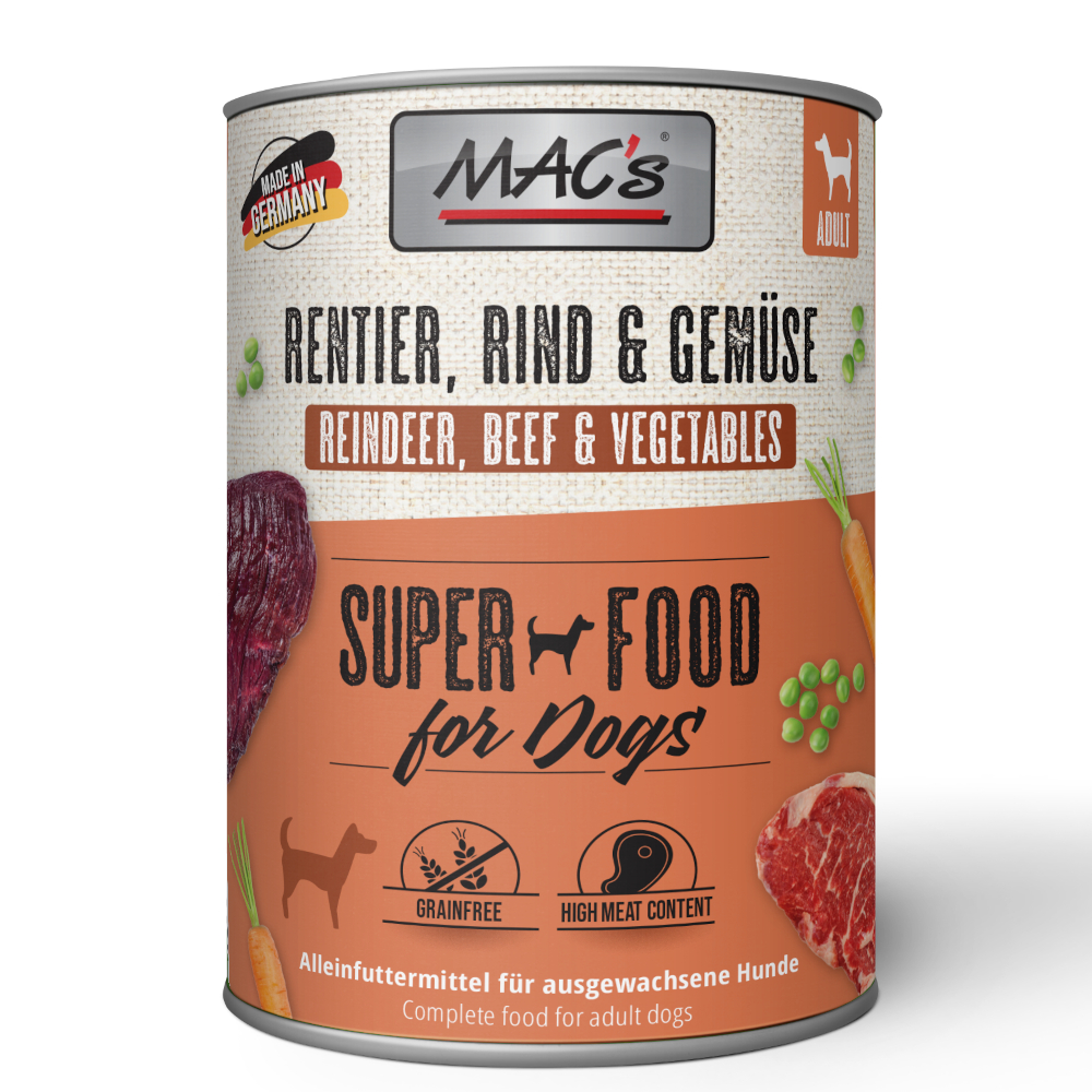 Sparpaket MAC's Adult 24 x 800 g - Rentier & Gemüse von MAC's