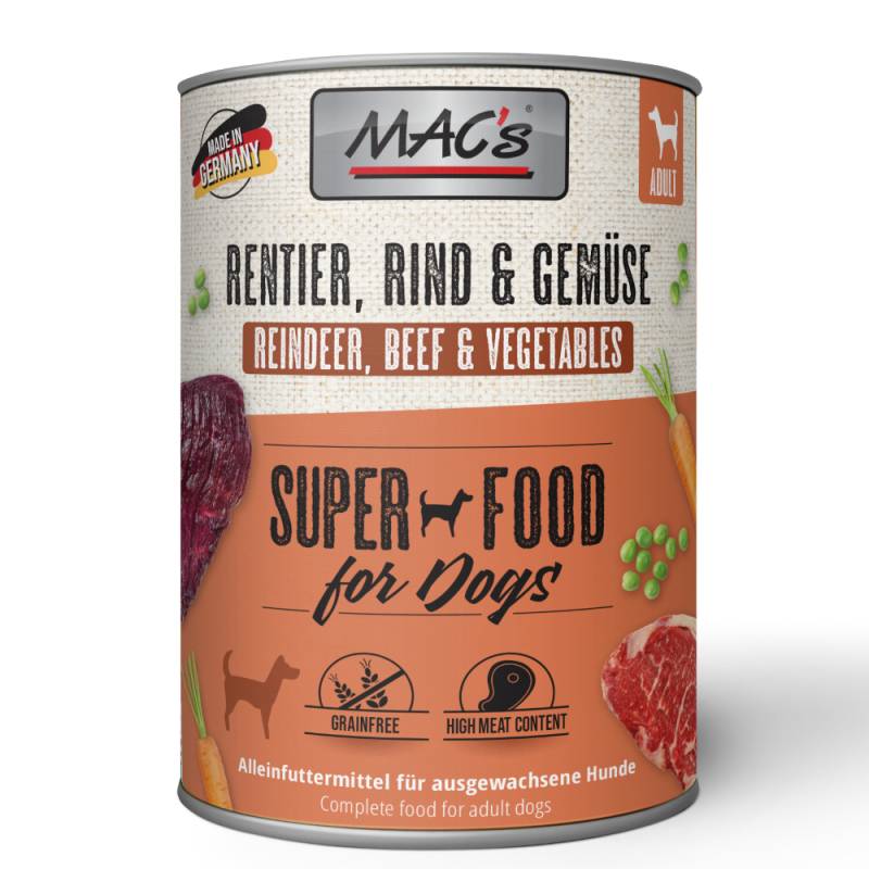 Sparpaket MAC's Adult 24 x 800 g - Rentier & Gemüse von MAC's