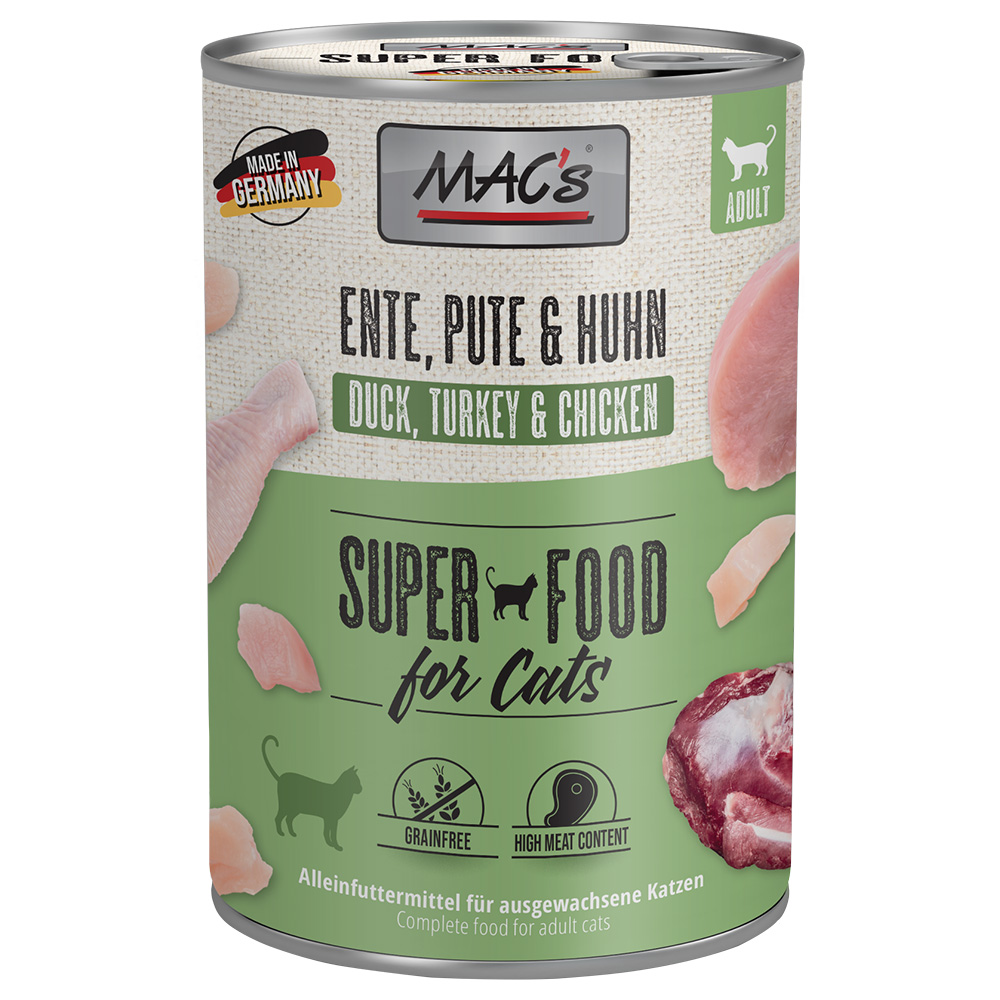 Sparpaket MAC´s Cat 12 x 400 g - Kalb & Pute von MAC's