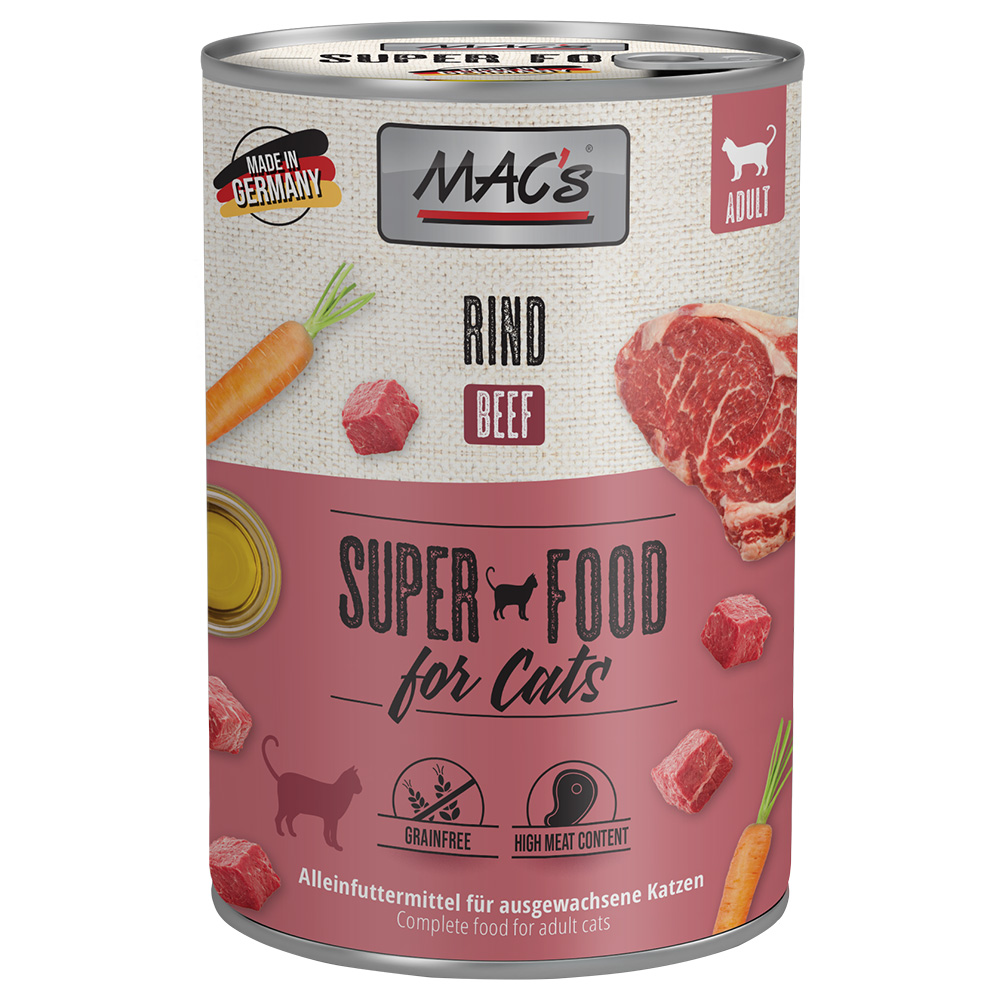 Sparpaket MAC´s Cat 24 x 400 g - Rind von MAC's