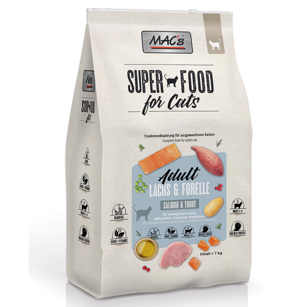 Sparpaket MAC's Superfood for Cats 2 x 7 kg - Adult Lachs & Forelle von MAC's
