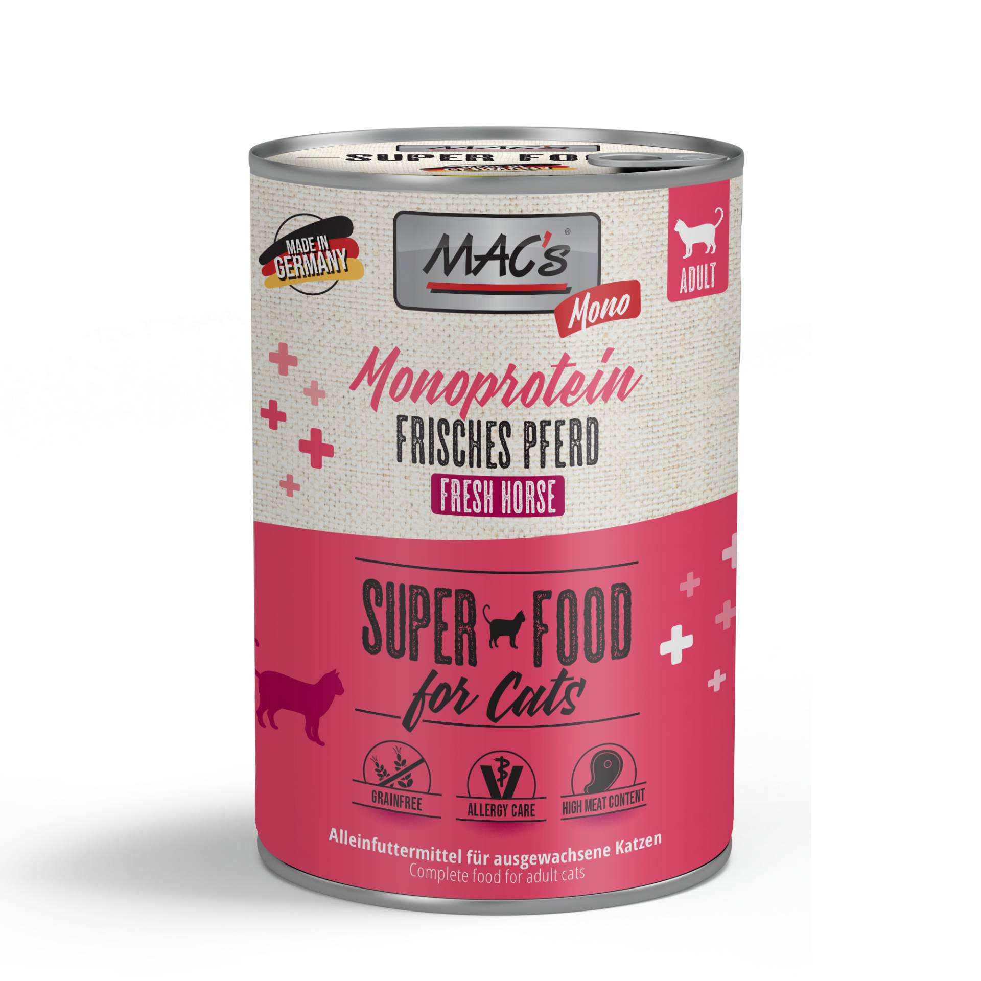 Sparpaket MAC's Cat Mono 24 x 400 g - Pferd Sparpaket MAC's Cat Mono 24 x 400 g - Pferd von MAC's