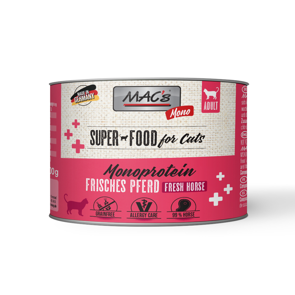 Sparpaket MAC´s Cat Mono Sensitive 24 x 200 g - Pferd Sparpaket MAC´s Cat Mono Sensitive 24 x 200 g - Pferd von MAC's